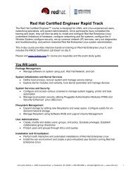 Red Hat Certified Engineer Rapid Track - Life Cycle Engineering