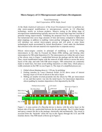 Micro-Surgery of C4 Microprocessors and Future Developments