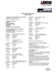 IKO Polimar Glaze MSDS