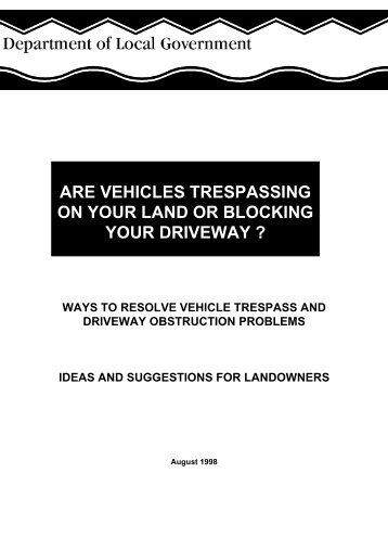 Are Vehicles Trespassing On Your Land Or Blocking Your Driveway ...