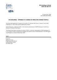 APPENDIX 3Y CHANGE OF DIRECTOR'S INTEREST NOTICE