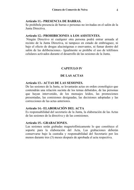 1 ACUERDO No.005 de 1999 - CÃ¡mara de Comercio de Neiva