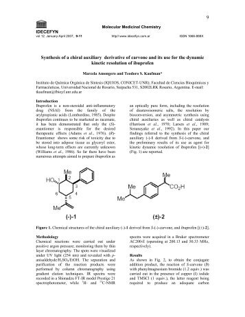 síntesis de un auxiliar quiral derivado de carvona y su uso