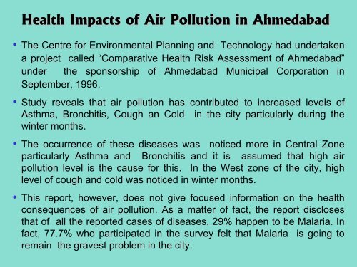 Health Impacts of Air Pollution in Ahmedabad - Rainwater Harvesting