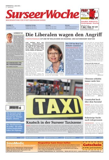 Die Liberalen wagen den Angriff - Trienger Woche - Surseer Woche