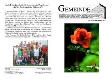 Gottesdienste im Monat November 2012 - Katholische ...