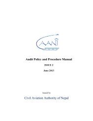 Audit Policy and Procedure Manual - Civil Aviation Authority of Nepal