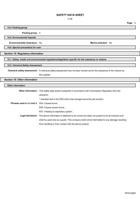 EU MSDS - McGean