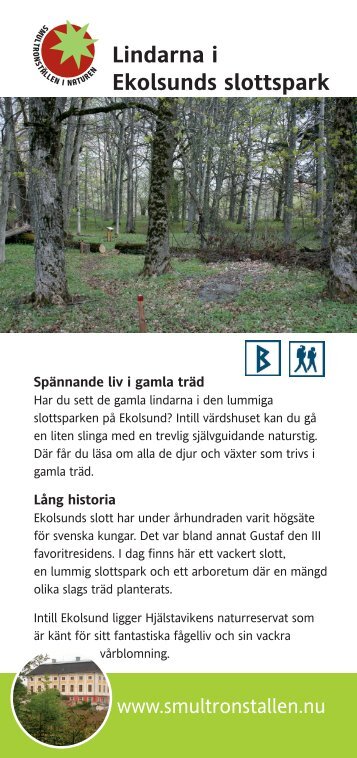 Pdf om Lindarna i Ekolsunds slottspark - Upplandsstiftelsen