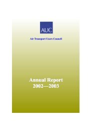 Annual Report 2002Ã¢Â€Â”2003 - Air Transport Users Council