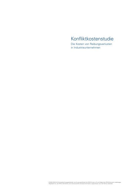 Konfliktkostenstudie - Mediation und Konfliktmanagement - Berner ...