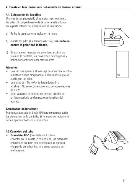 10. Especificaciones tÃ©cnicas Peso: 265 g (pilas incluidas ...