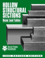 Beam Load Table Bro. - the Steel Tube Institute