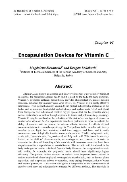 Handbook of Vitamin C Research