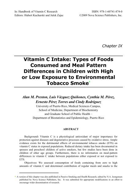 Handbook of Vitamin C Research