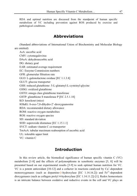 Handbook of Vitamin C Research