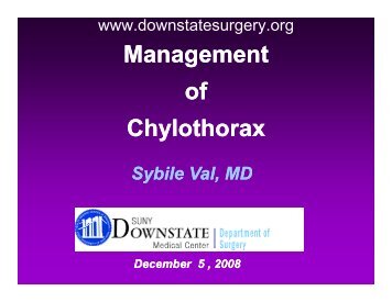 Thoracic duct ligation