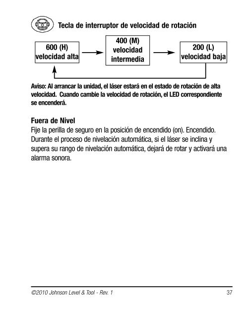 Instruction Manual - Johnson Level