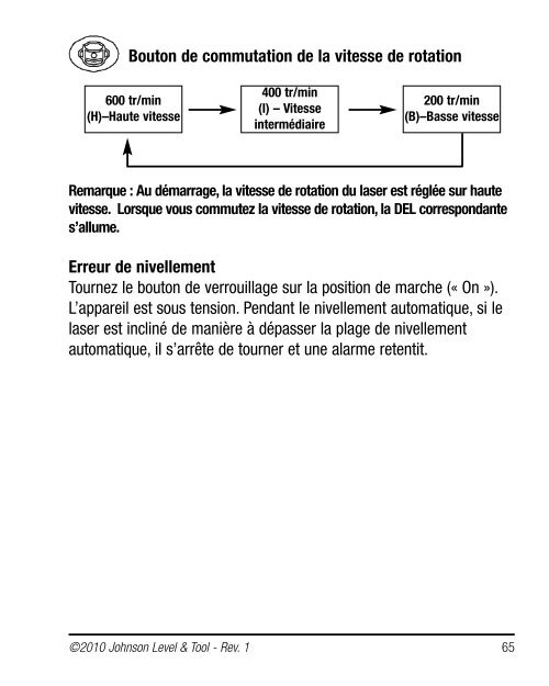 Instruction Manual - Johnson Level