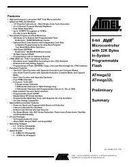 ATmega32(L) Preliminary Summary