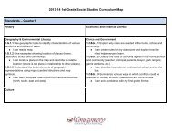 2013-14 1st Grade Social Studies Curriculum Map Standards ...