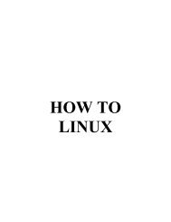 HOW TO LINUX - Csgnet.org