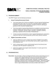 committee on rural & regional practice - Saskatchewan Medical ...