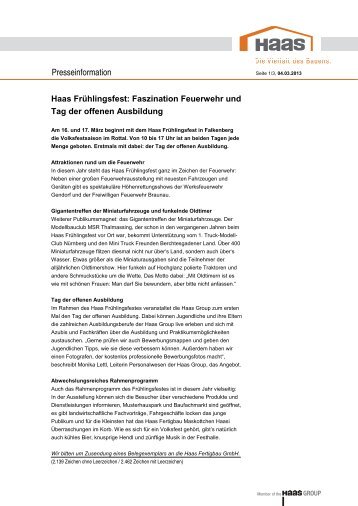 Haas Fertigbau GmbH - Haas Group