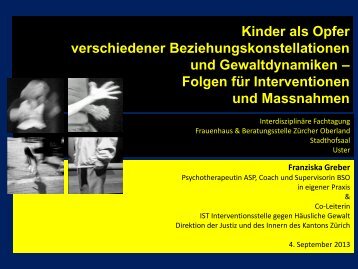 Referat von Franziska Greber - Frauenhaus und Beratungsstelle ...