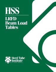 LRFD Beam Load Tables - the Steel Tube Institute