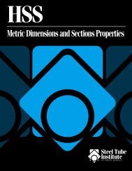 Metric Dimensions and Sections Properties - the Steel Tube Institute