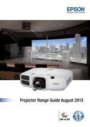 Projector Range Guide 2013 - Epson Australia