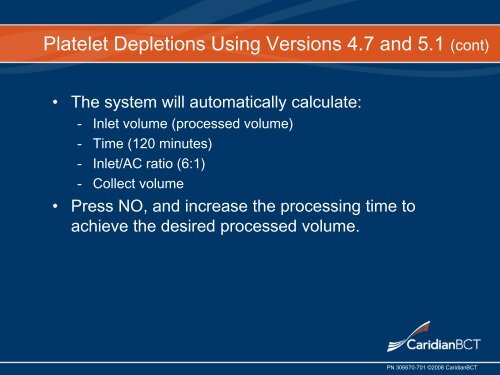 Platelet Depletion Procedures - Terumo BCT