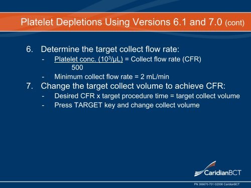 Platelet Depletion Procedures - Terumo BCT