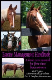 Equine Management Handbook - West Virginia Department of ...