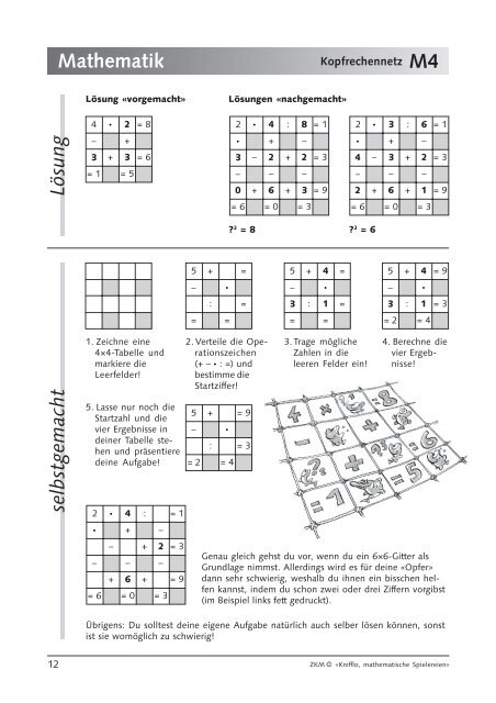 MATHEMATISCHE SPIELEREIEN