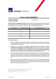 Policy Loan Agreement Form - AXA Life Insurance Singapore
