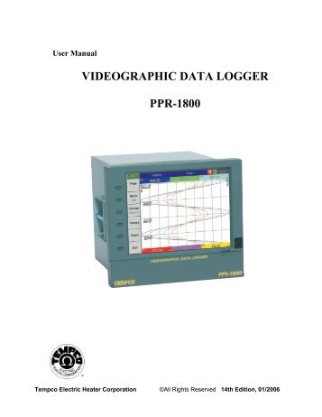 PPR-1800 Videographic Data Logger - Tempco Electric Heater ...