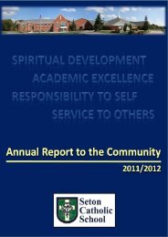 2011-12 Annual Report to the Community - Seton Catholic School