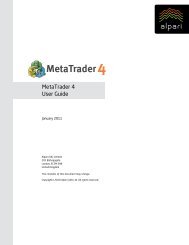 MetaTrader 4 User Guide - Alpari UK