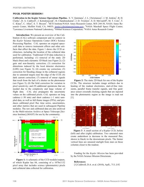 Poster Abstracts - Kepler - NASA