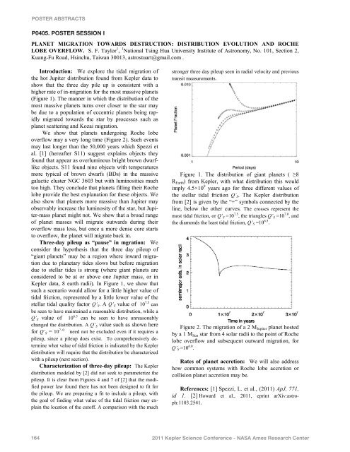 Poster Abstracts - Kepler - NASA