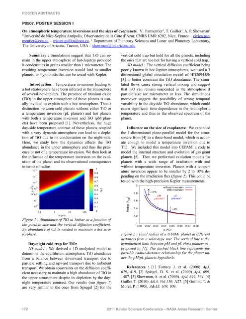 Poster Abstracts - Kepler - NASA