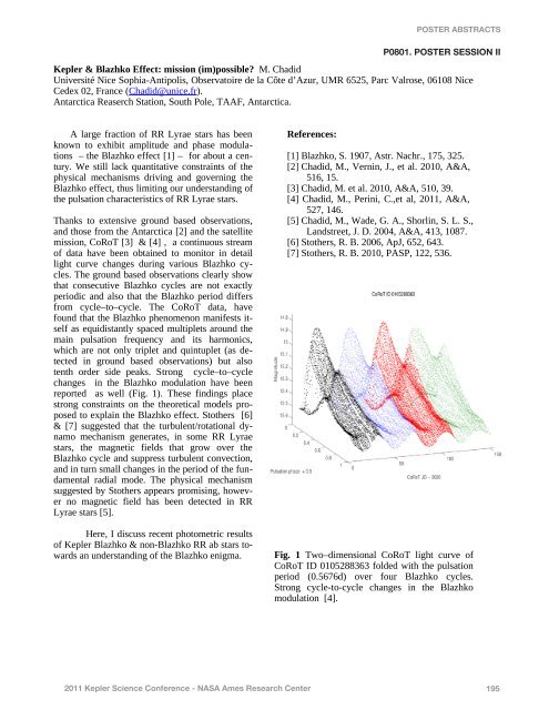 Poster Abstracts - Kepler - NASA