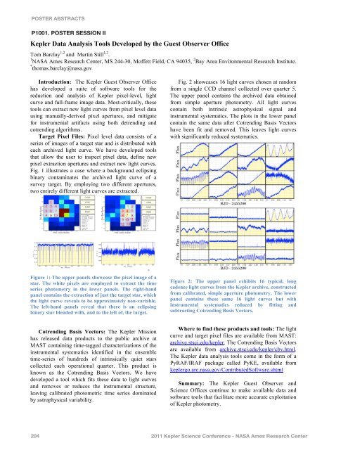 Poster Abstracts - Kepler - NASA