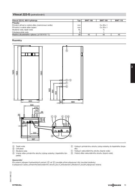 3.1 Popis vÃ½robku Vitocal 222-G 3 - Viessmann