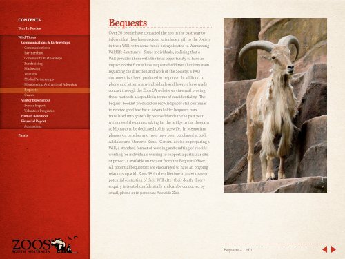 2010 - 2011 Annual Report - Zoos South Australia