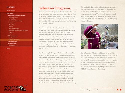 2010 - 2011 Annual Report - Zoos South Australia