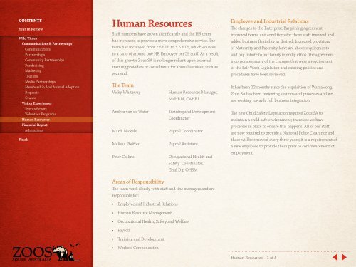 2010 - 2011 Annual Report - Zoos South Australia