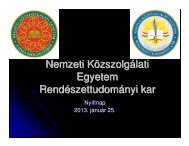 Az NKE-RTK kÃ©pzÃ©sei - RendÃ©szettudomÃ¡nyi Kar